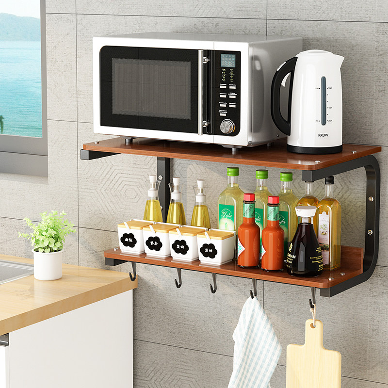 微波炉置物架壁挂式厨房多功能分层挂墙收纳支架厨具墙面烤箱架子,厨房/烹饪用具,微波炉置物架,淘宝优惠券,粉丝福利购,淘宝优惠卷