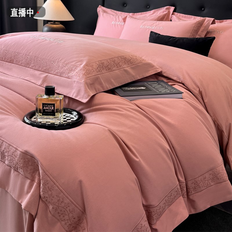 高级感A类200支加厚纯棉磨毛四件套全棉被套秋冬季床笠款床上用品