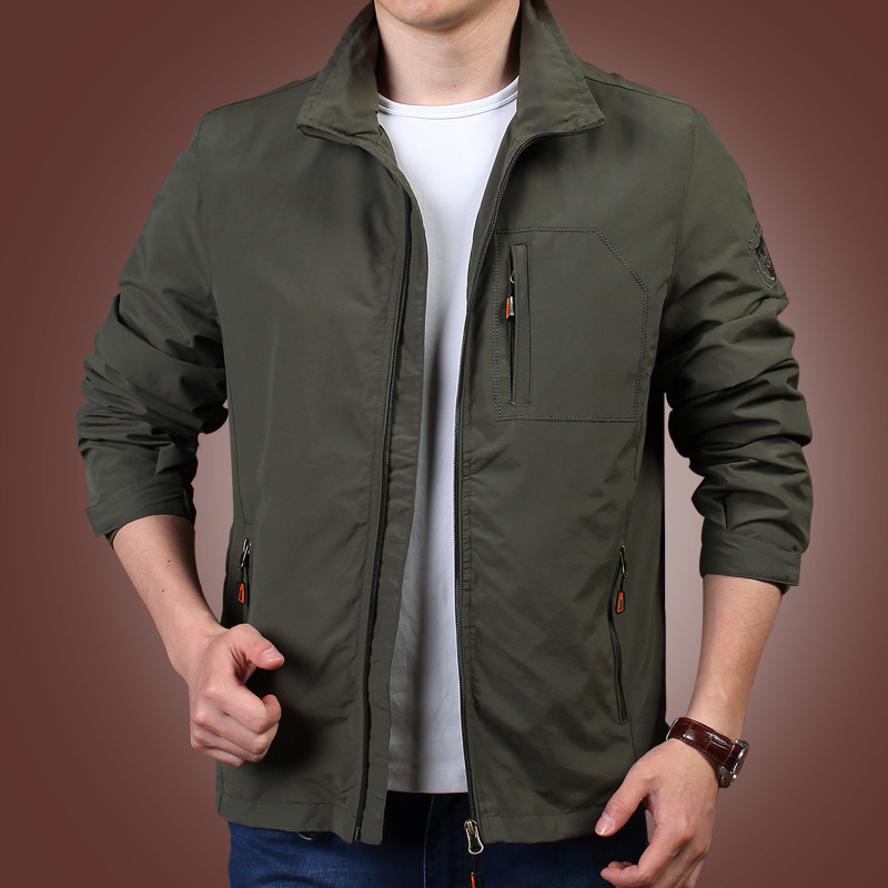 外套男薄款男装春秋2023新款时尚休闲夹克衫爸爸冲锋风衣上衣潮流,男装,风衣,淘宝优惠券,粉丝福利购,淘宝优惠卷