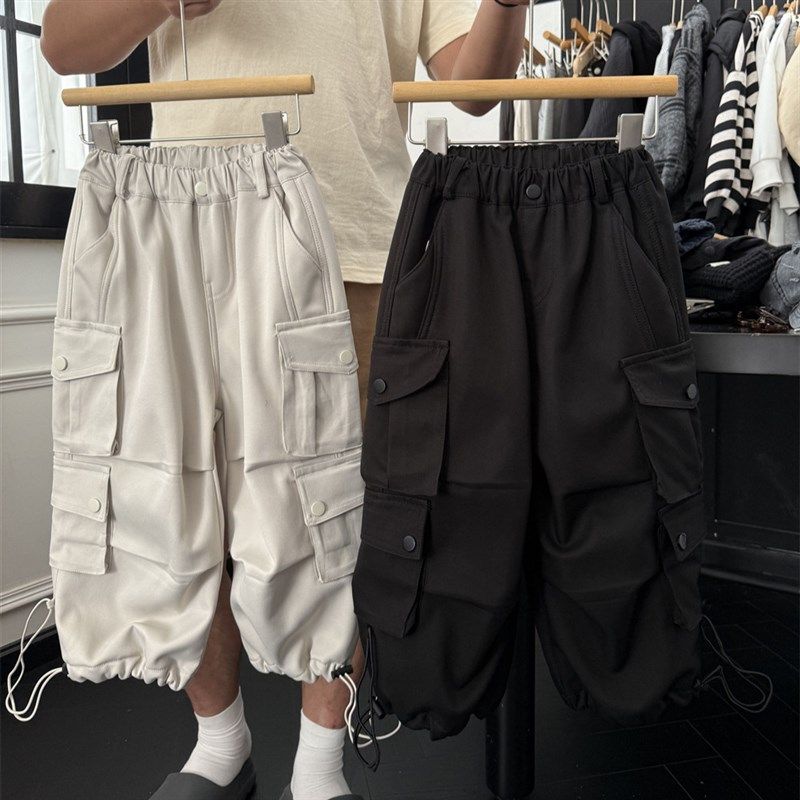 2024冬季儿童加绒保暖工装裤男女童多口袋束脚裤复合一体绒滑板裤,童装/婴儿装/亲子装,裤子,淘宝优惠券,粉丝福利购,淘宝优惠卷