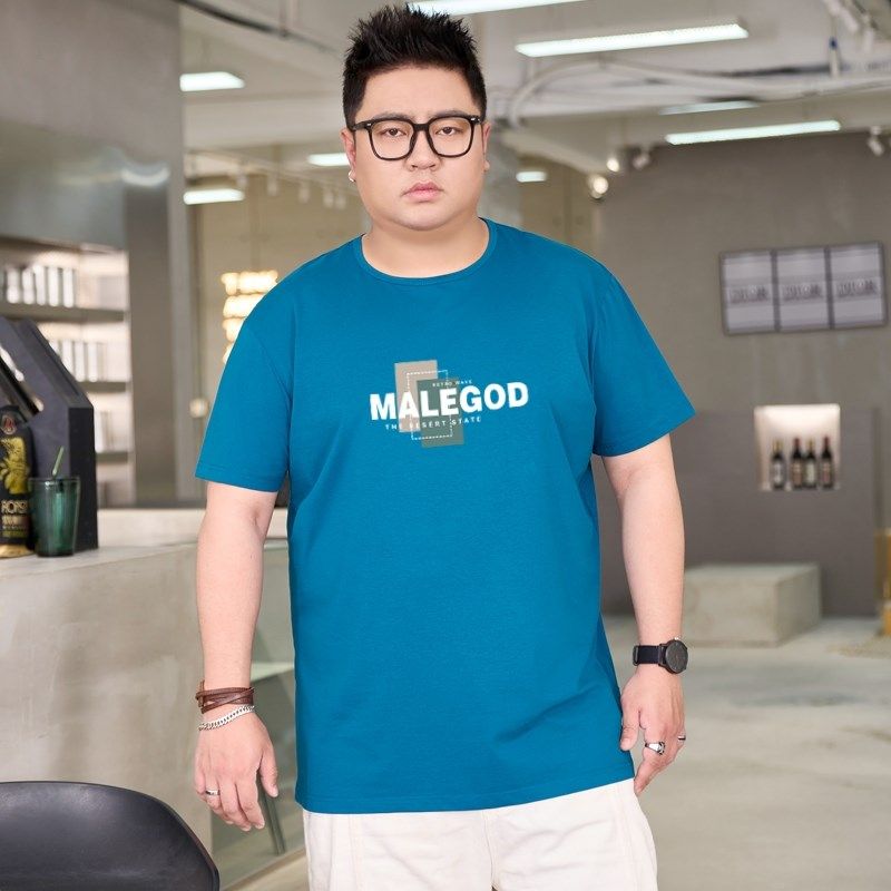 加肥加大码胖子潮牌短袖T恤男 纯棉弹力薄款宽松休闲半袖夏体恤衫,男装,T恤,淘宝优惠券,粉丝福利购,淘宝优惠卷