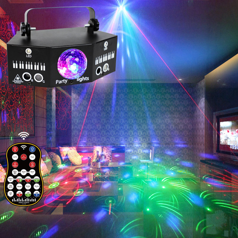 KTV彩灯闪光灯蹦迪七彩魔球旋转灯酒吧氛围灯舞台灯光舞厅爆闪灯