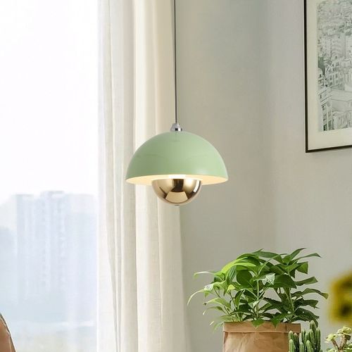 全光谱升降感应护眼丹麦花苞主卧室床头小吊灯奶油风儿童房吊线灯