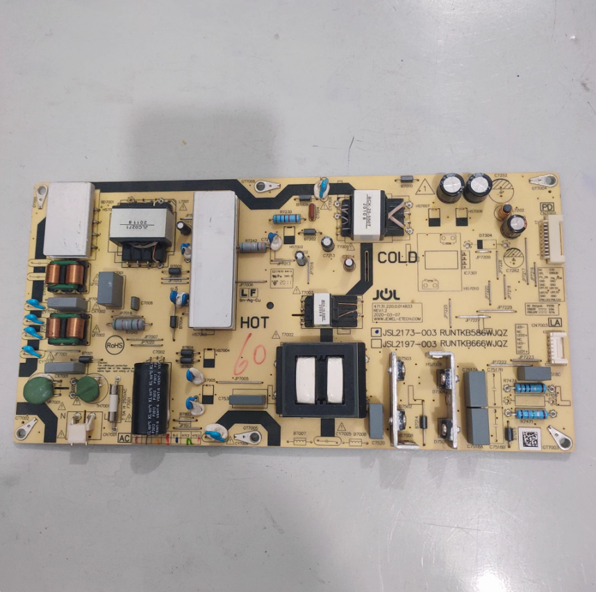 测好夏普4T-M70M5DA 4T-M60M6DA电源板JSL2173-003 RUNTKB586WJQZ