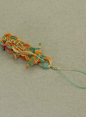 苍兰诀爱心手绳手工编织diy材料包手机挂件材料包包挂自编礼物