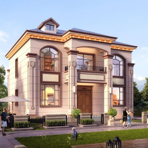 农村自建房设计图纸二层中式别墅设计效果图平面布局图施工图坡屋