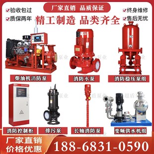 室内外立卧式高压电动机泡沫消防水泵给供水增压加压灭火离心泵组