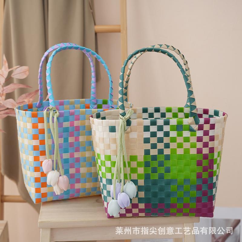 小清新手工编织包伴手礼菜篮子包