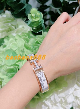 欧美木子重工定制钛钢高质量珐琅花纹童趣手镯黑武士男女情侣手镯