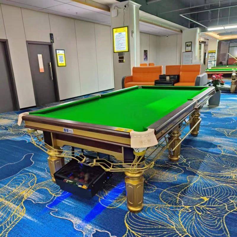 美式台球桌江西钢库台球桌中式黑八台球自动自助台球连体训练一体