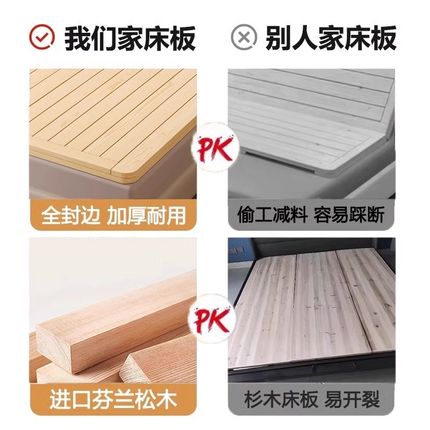 实木硬床板护腰板垫床架铺板可折叠榻榻米排骨架护脊椎松木硬板床