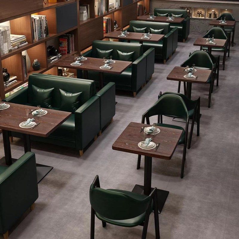 甜品奶茶店沙发桌椅题西餐咖啡厅酒吧卡座小吃店工厂