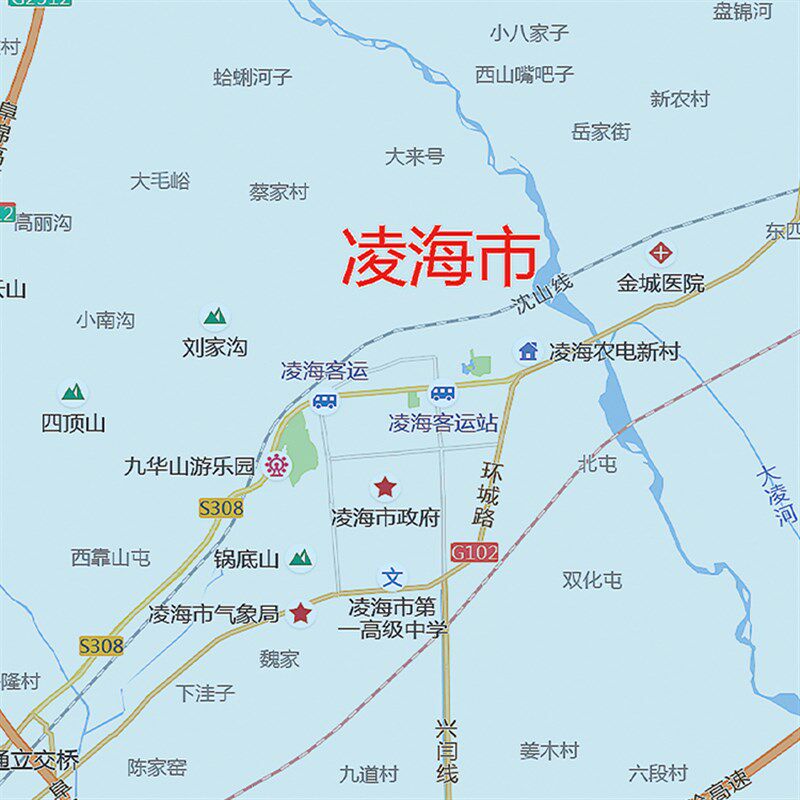 锦州市地图图办公室挂图防水墙壁超大装饰画