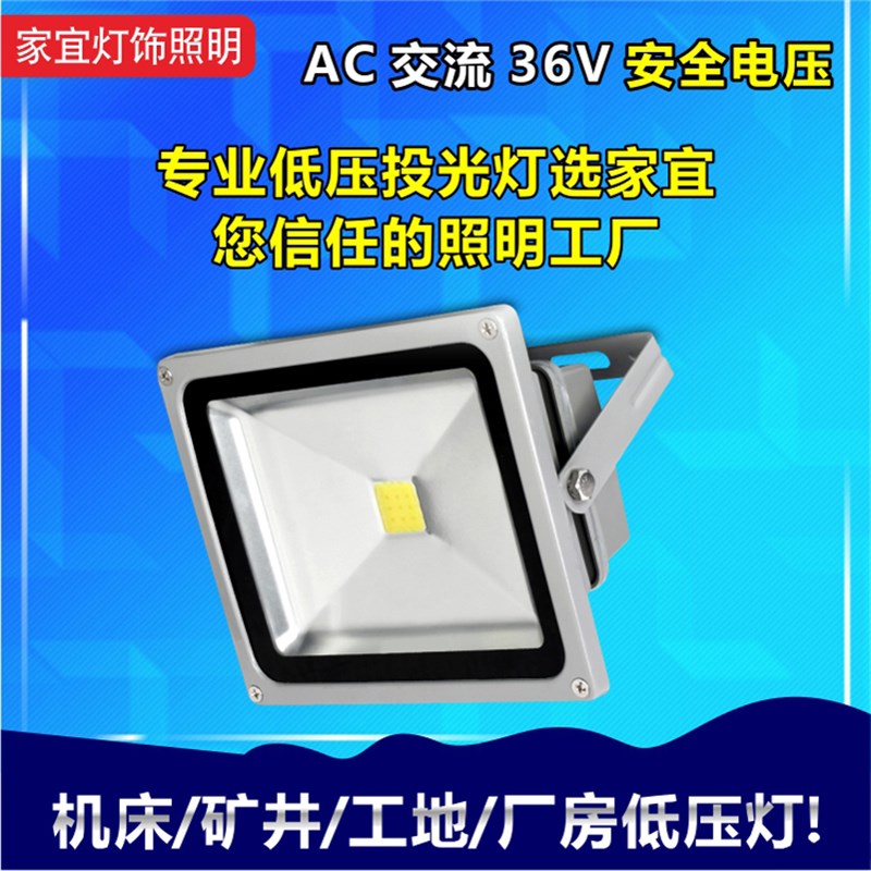 低压led投光灯24V48VAC交流36v投射灯50W机床设备矿井工地防爆灯
