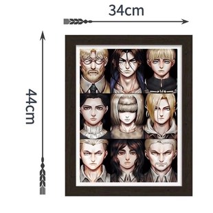 进击的巨人九大巨人D立体渐变装饰画实木框艾伦耶格尔珍藏挂画