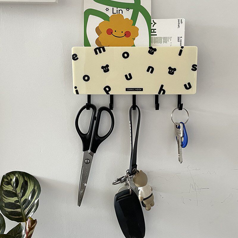 南岛宝社[门边随手]奶油风家居置物门口玄关钥匙挂钩入户