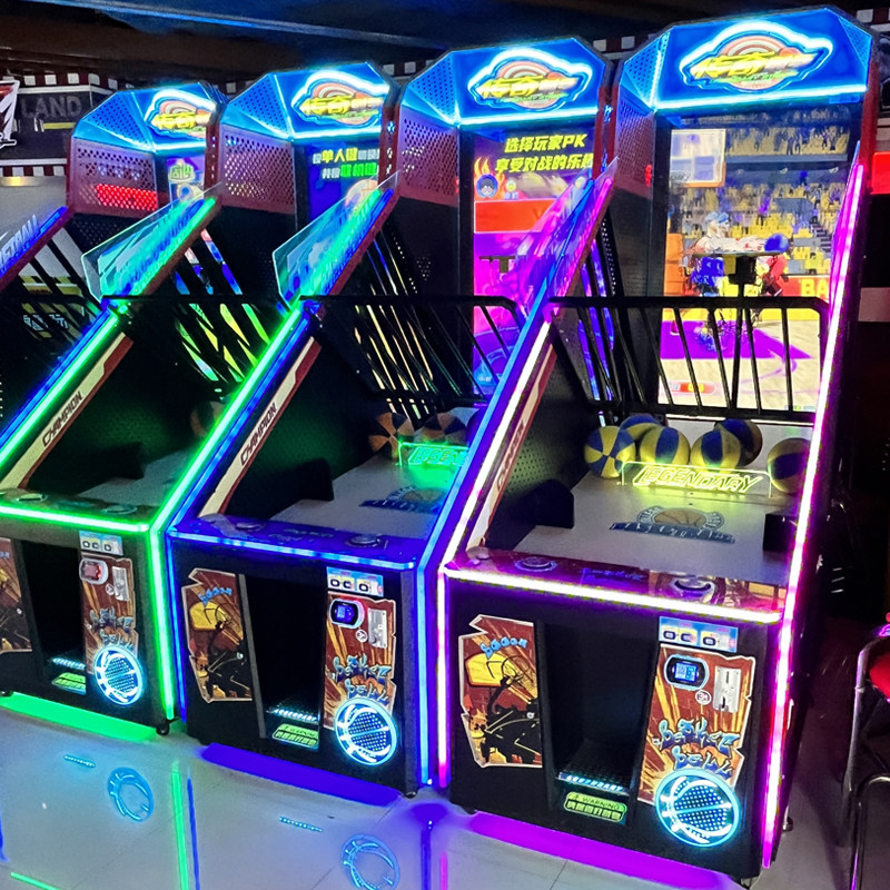 游戏厅自动回球人对战商场大型儿童电子电玩城篮球机商用投篮球