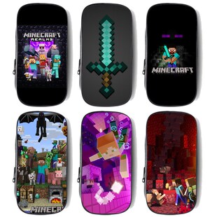 我的世界苦力怕幼儿园儿童帆布文具盒男孩子中小学生拉链铅笔袋