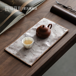 茶道功夫茶吸水茶巾茶壶垫w茶具配件用品大全干泡台茶席茶布垫