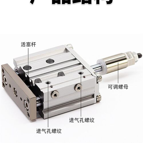 行程调气缸导杆三轴三杆MGMJ227Z
