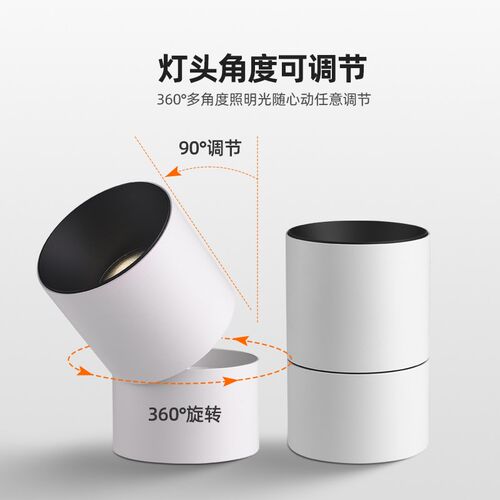 明装小山丘吸顶ld度客厅防眩洗墙灯玄关阳台单头