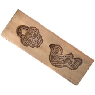 手工雕刻木质卡子饽绿豆糕南瓜饼七夕巧果面食宝宝饼干迷你模具