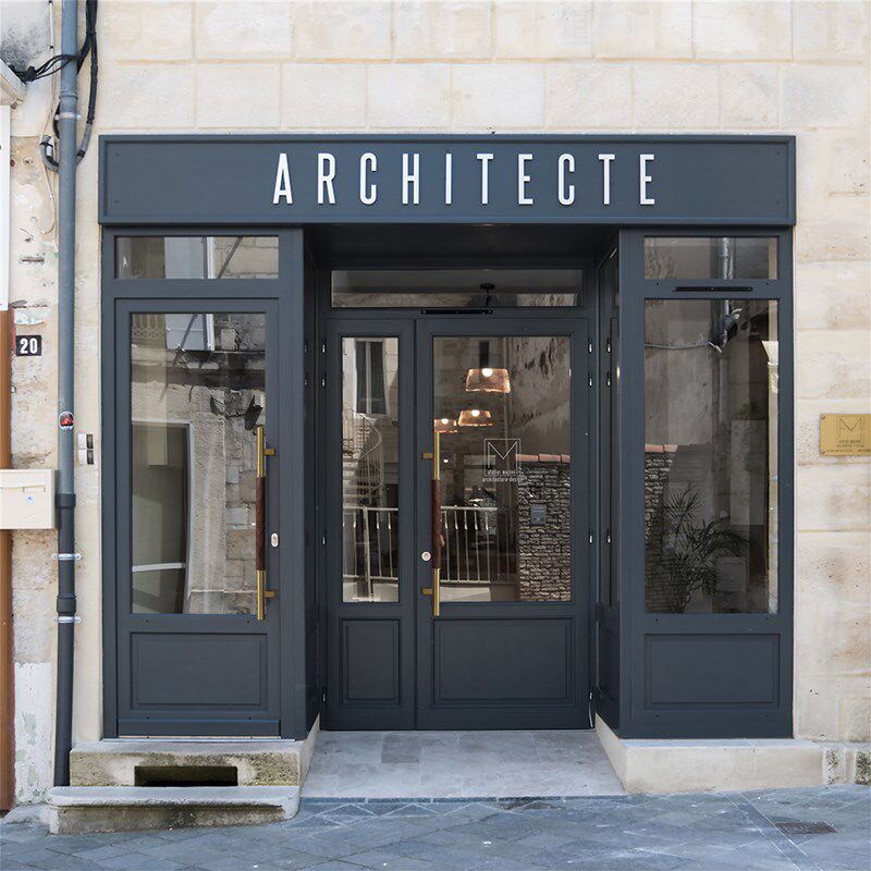 不锈钢大门拉手调孔距包厢窄边框玻璃黄铜门木门大把手定制