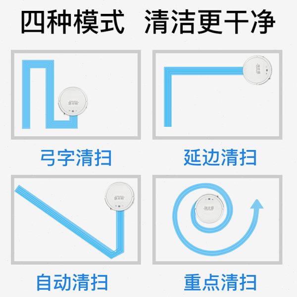 伊旦迈家用扫地机器人220ml微控水箱吸扫拖一体5cm轻薄机身扫地机