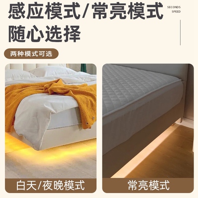 免布线智能感应灯带ld灯条片自粘U电池插电卧室床边氛围灯带