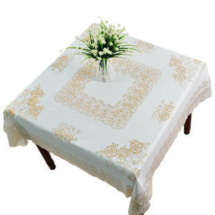 正方形桌布防水防烫防油免洗塑料八仙桌餐垫家用胶垫台布布艺