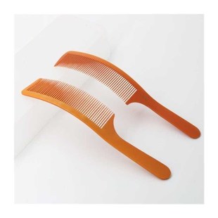 反手左撇子防静电木剪发梳子美发专用男士理发店超薄平头弯梳