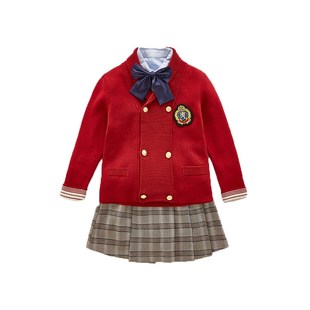 中小学生校服套装 幼儿园园服学院风秋冬款 英伦风儿童班服定制
