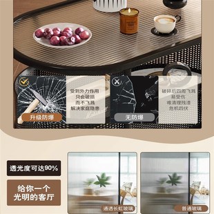 小桌子轻奢收纳小推车奶油风玻璃茶几置物 可移动沙发边几客厅新款