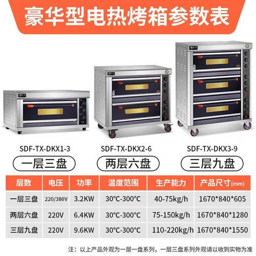 史蒂芬烤箱商用大容量大型烘焙电烤箱精准控温烤炉SDF-TX-DKX1-3