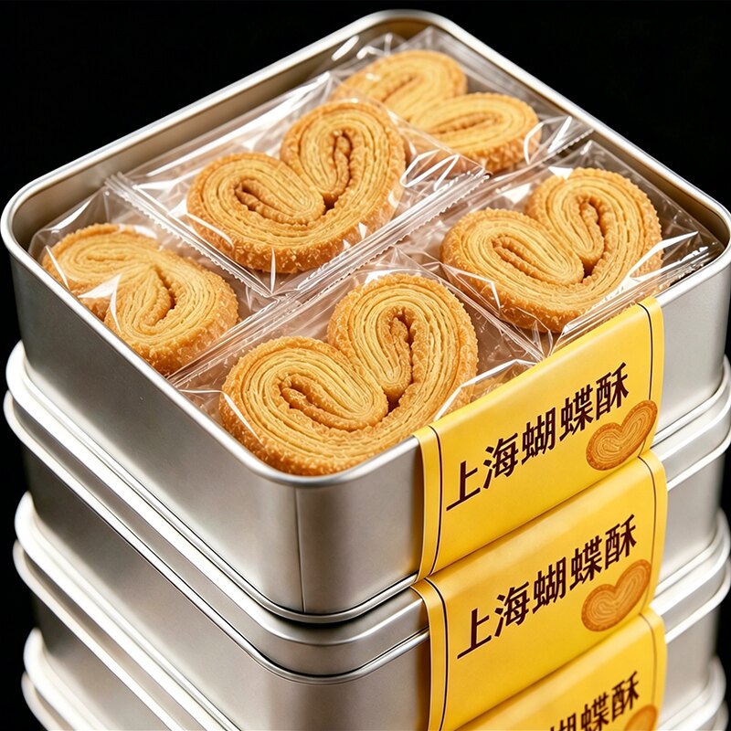 正宗蝴蝶酥上海国际饭店同款旗舰店老字号香港特产独立包装饼干