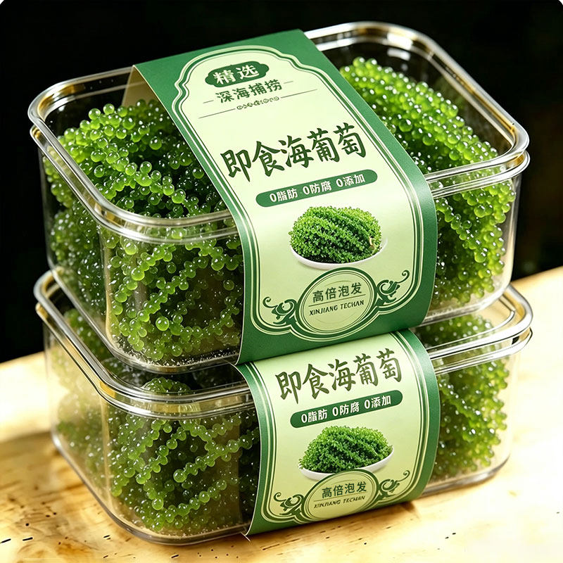 海葡萄新鲜绿色鱼子酱小孩子吃的营养健康零食海葡萄商用火锅食材