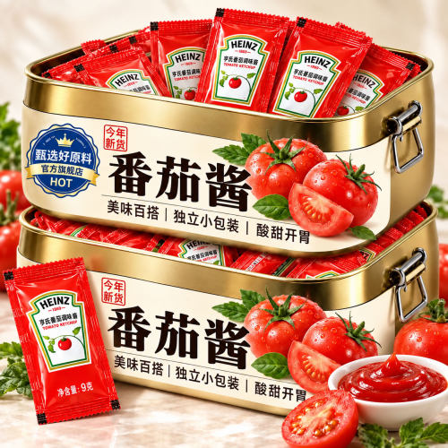 番茄酱小包装正品9g*20袋无添加沙拉酱家用蕃茄酱儿童官方旗舰店