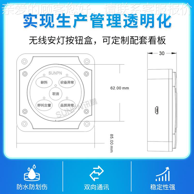 SUNPN讯鹏工厂呼叫器E无SP-AD433线报按警器钮盒车间anMdon安灯安