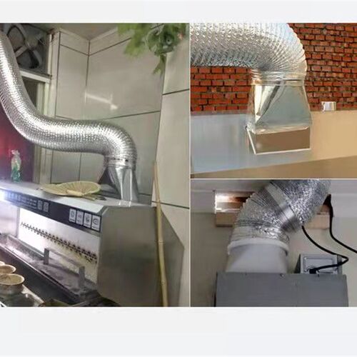 镀锌白铁皮方转圆转接头适用于无烟烧烤车 铝箔排风管转接口 客制