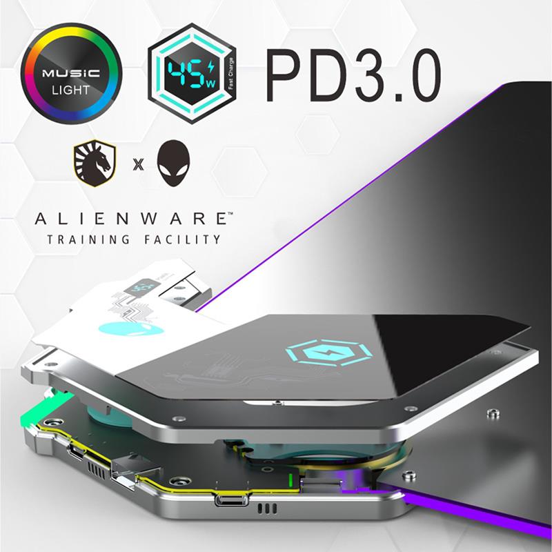 Alienware外星人无线充电滑鼠垫RGB发光电竞游戏大号电脑键盘桌垫