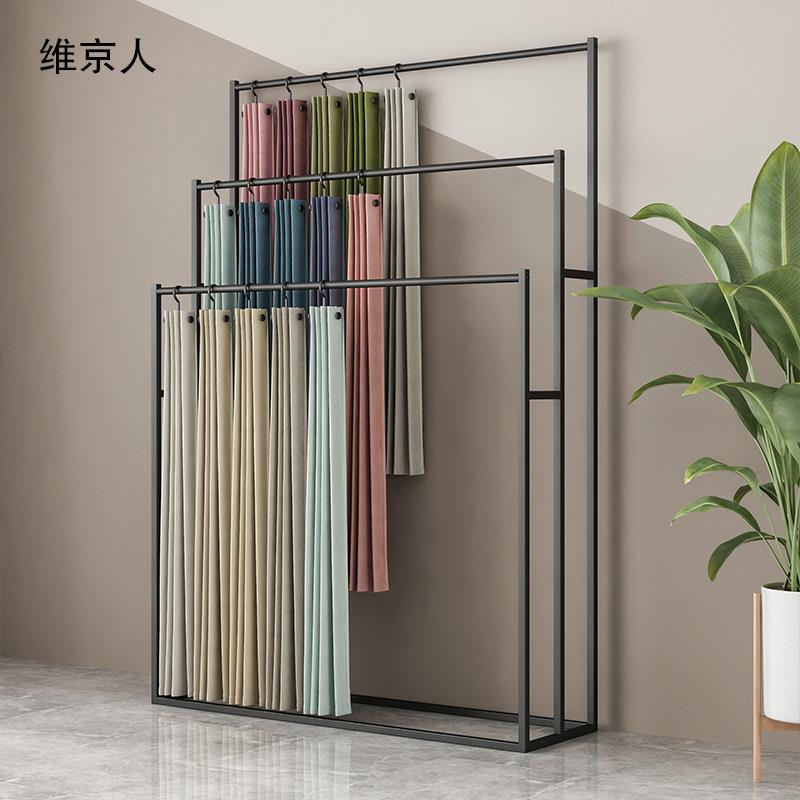 窗帘展示架吊卡布艺布料样品色卡展架可移动货架家纺店展厅陈列架