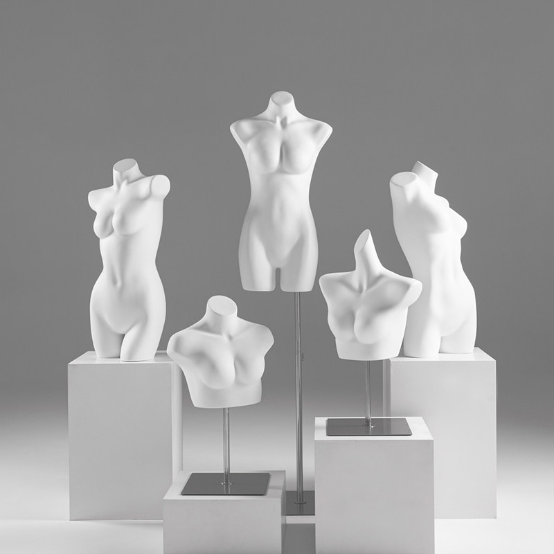 文胸展示用半身模特架 可拆装哑白色服饰展示模特