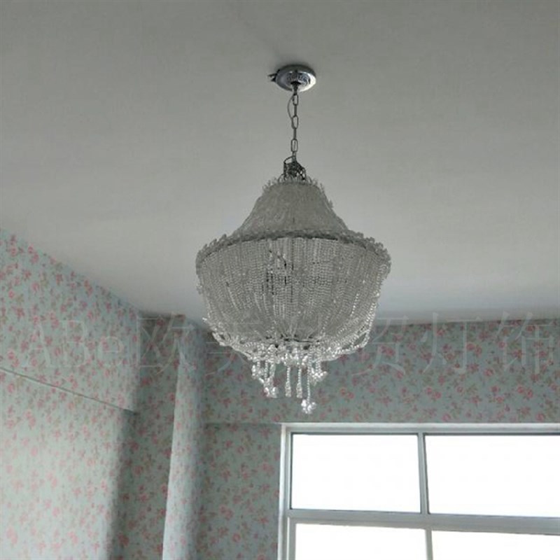 ABe爱贝灯饰 欧法式水晶蝴蝶吊灯 浪漫重工水晶公主女儿房卧室灯