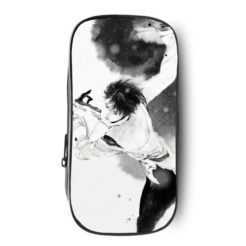 花样滑冰同款羽生结弦考斯滕儿童帆布拉链笔袋小学生铅笔盒文具盒