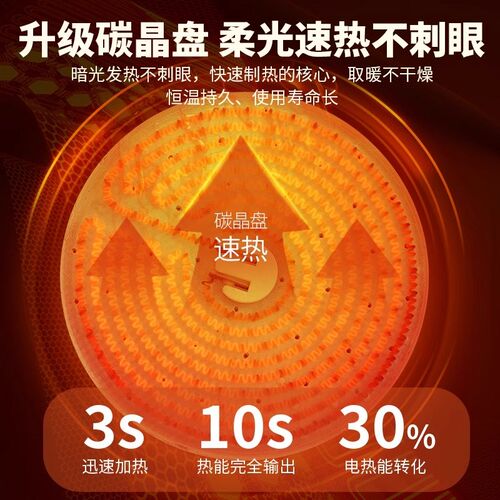 鸟取暖器烤火炉办公桌下电热器速热倾倒断电无极调温碳晶盘