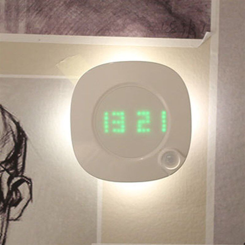 智能时间体感应灯卧室床头充电走廊过道创意橱柜灯
