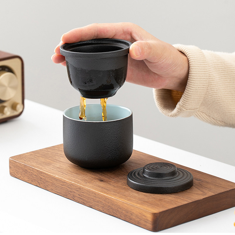 快客杯一壶一杯单泡茶杯子露营式旅行茶具小装