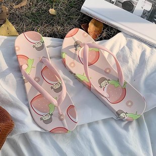 人字拖女夏休闲外穿防滑水果卡通轻便软底夹趾夹脚沙滩凉拖鞋