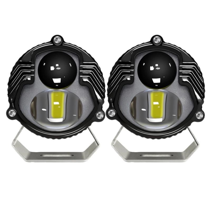 摩托车射灯超亮led大灯强光三轮电动车灯改装切线防水透镜外置