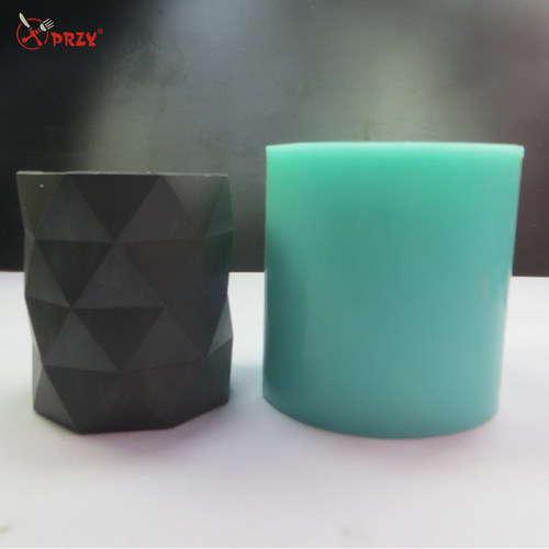 ZY水泥菱形盆硅胶模具办公桌品装饰模具笔插香薰蜡烛菱形
